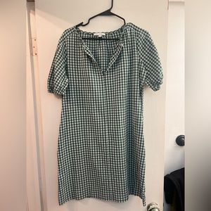 Green plaid dress size small